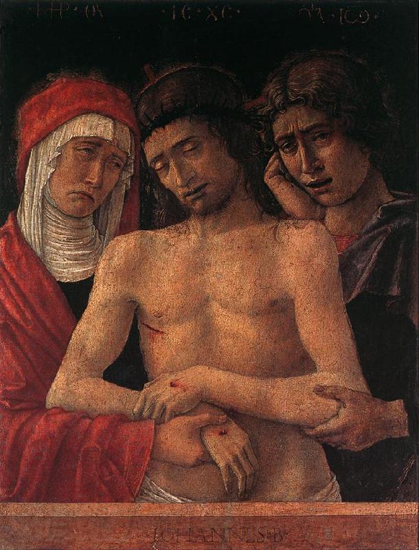 BELLINI, Giovanni Dead Christ Supported by the Madonna and St John (Pieta) fd Germany oil painting art